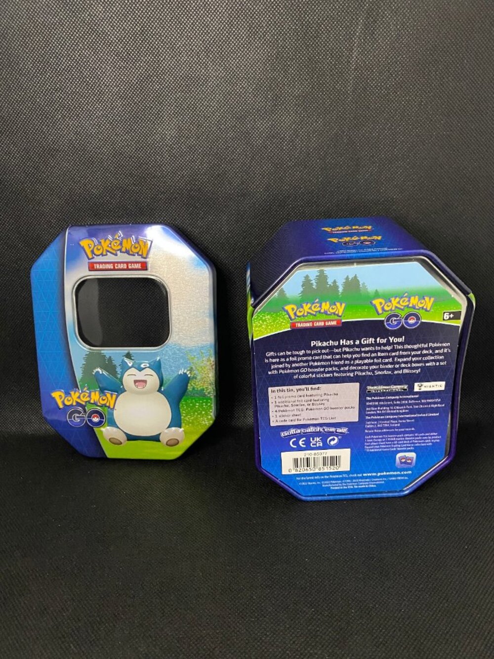 EMPTY Pikachu Blissey Snorlax Pokemon Go Tin Storage Container